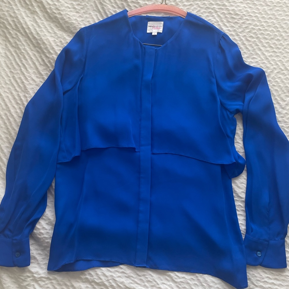 Parker Blue Blouse Size M